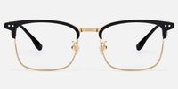 Dial - Browline Gold Eyeglasses | Vooglam Angle View