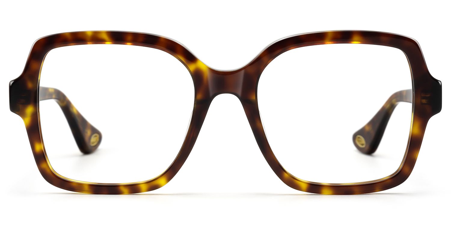 Meridian - Oversized Boho Square Tortoise Glasses | Vooglam Product Details 1