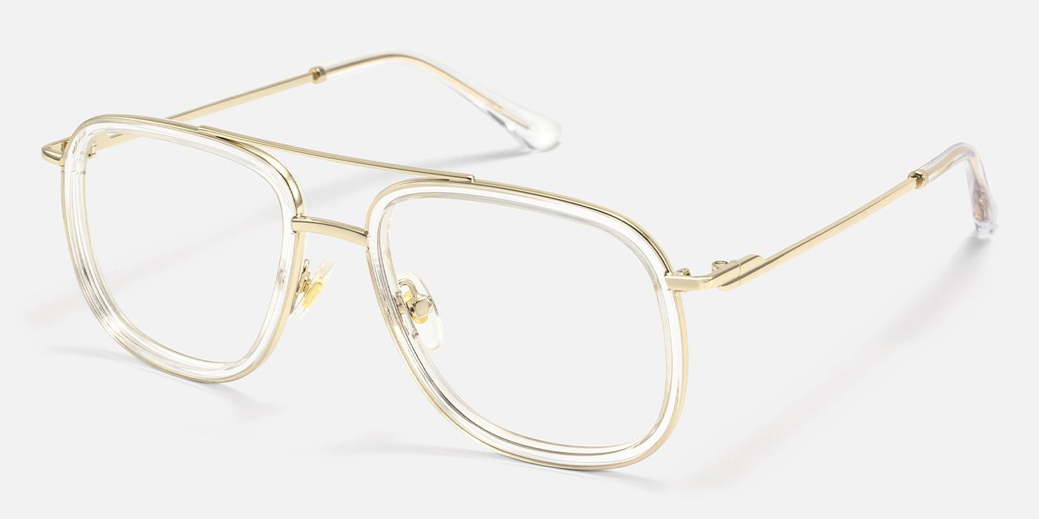 Breeze - Aviator Transparent Eyeglasses | Vooglam Front View