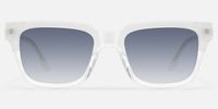 Strobe - Rectangle Transparent Sunglasses | Vooglam Angle View