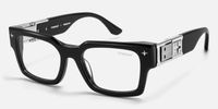 The Programmer - Rectangle Black Eyeglasses | Vooglam Front View