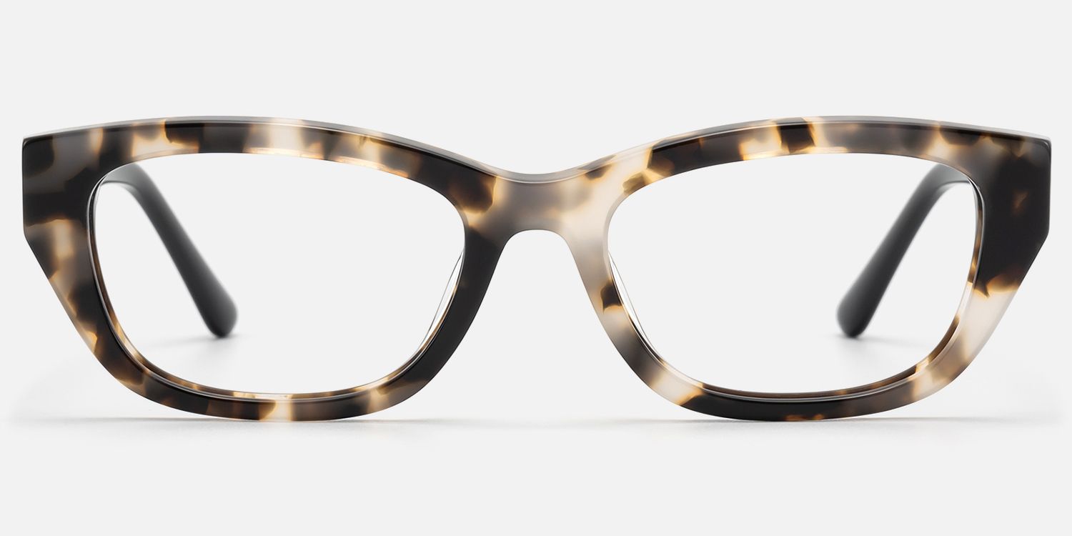 Riven - Two Tone Tortoise Cat Eye Glasses | Vooglam Angle View