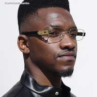 Cypher - Rectangle Gold Eyeglasses - 9