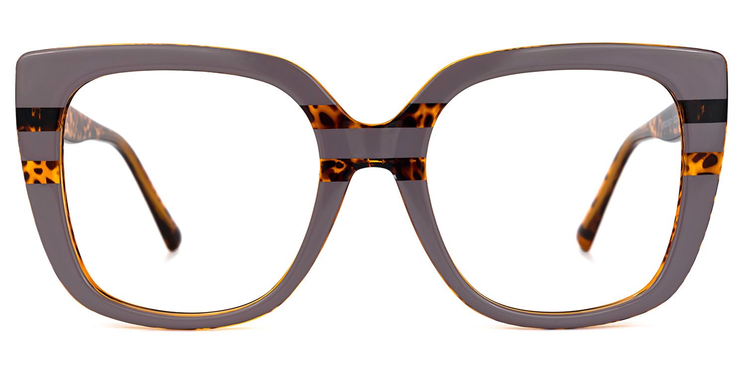 Sargent - Vintage Mauve Square Eyeglasses by Vooglam - Angle View