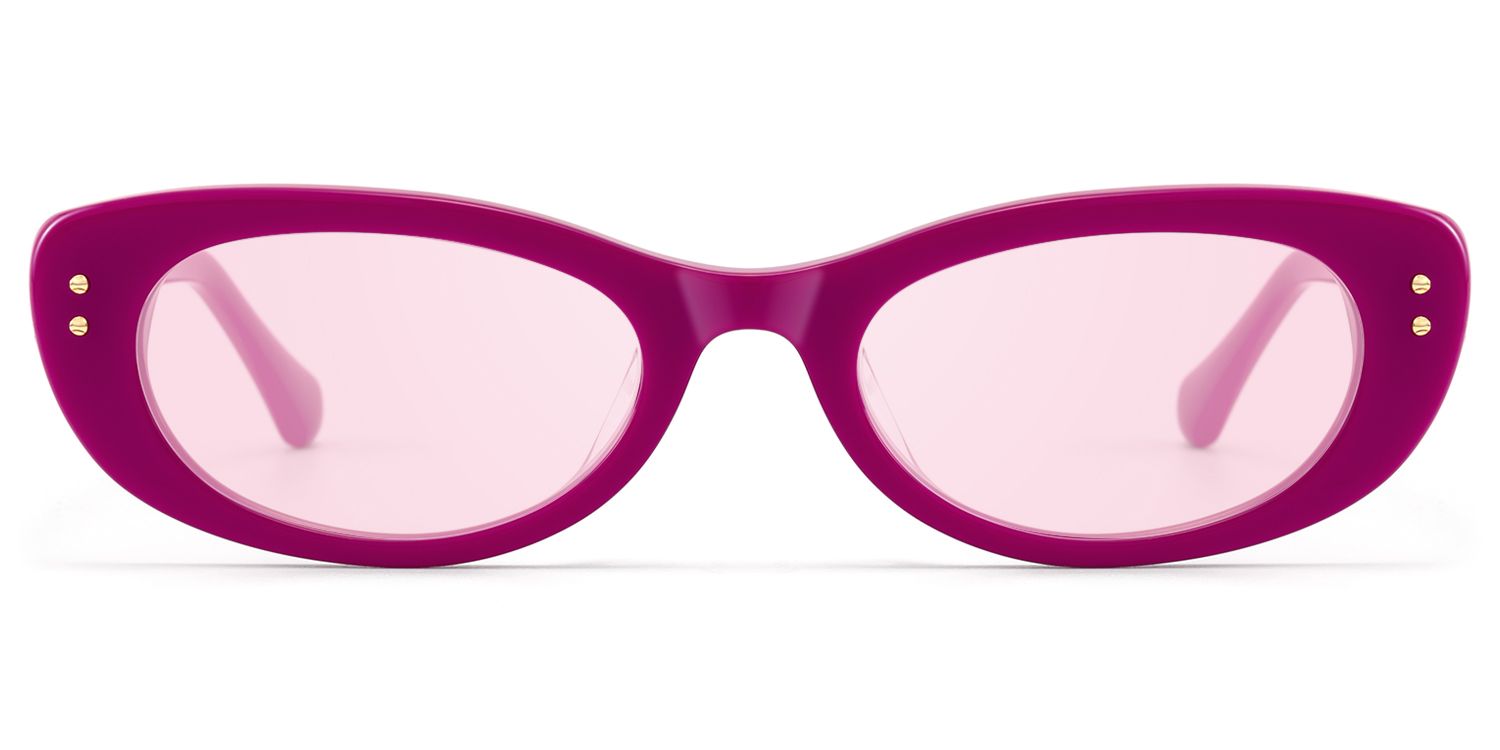 Frame Size of Ginza - Pink Tinted Magenta Y2K Rave Sunglasses | Vooglam