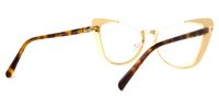 Ithran - Cat Eye Gold Eyeglasses | Vooglam Side View