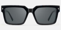 Havok - Rectangle Black Sunglasses | Vooglam Angle View