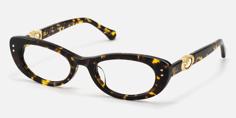 Ginza - Tortoise Retro Narrow Cat Eye Glasses | Vooglam