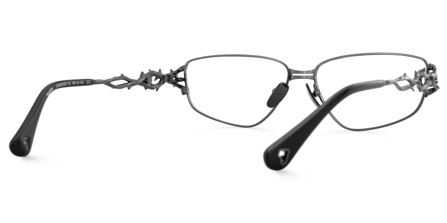 Spine - Geometric Grey Eyeglasses