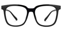 Faina - Square Black Eyeglasses | Vooglam Angle View