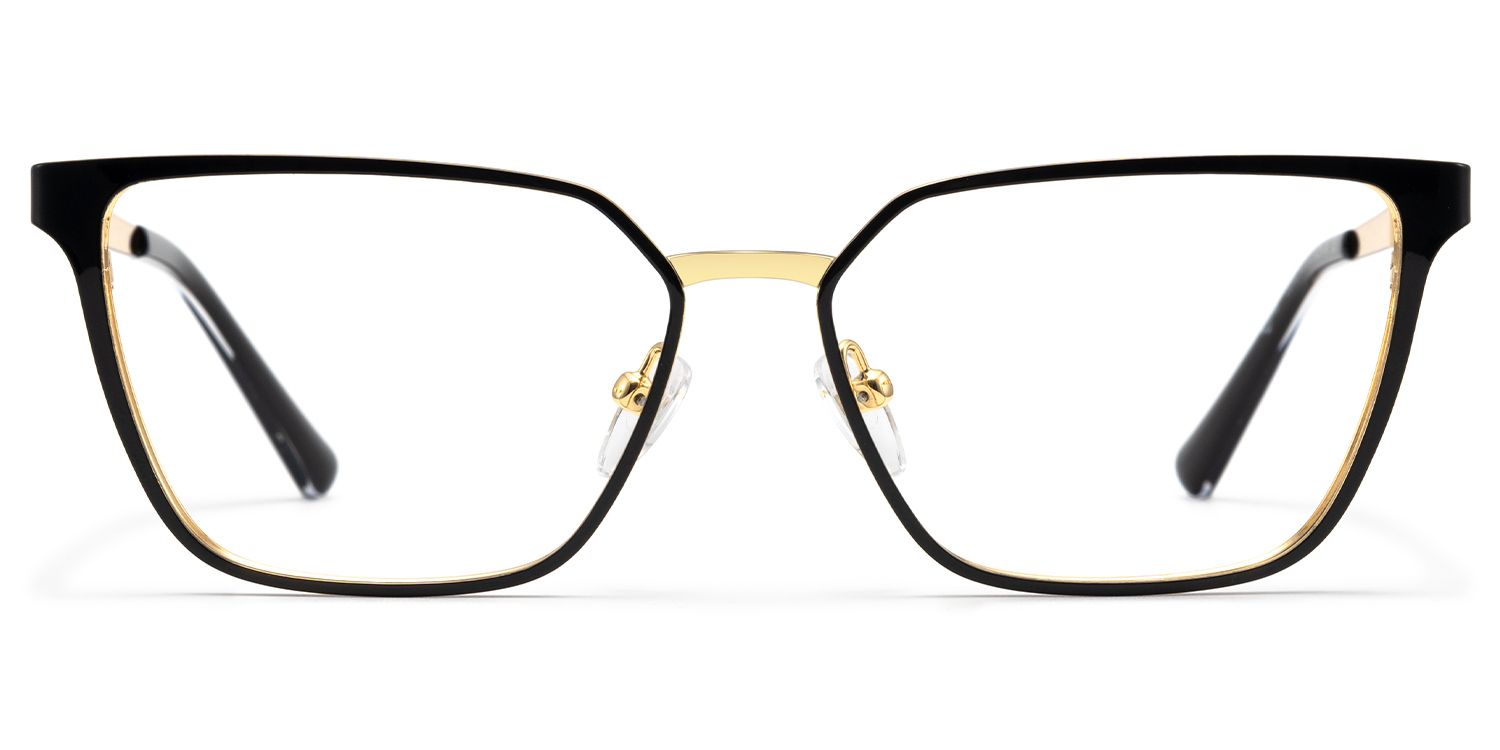 Hologram - Rectangle Black Eyeglasses | Vooglam Angle View