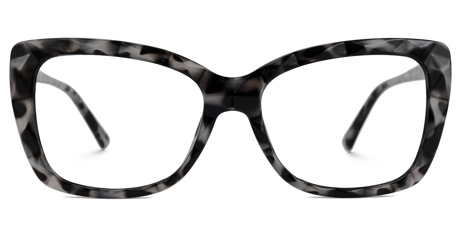 Shane - Rectangle Grey/Tortoise Eyeglasses | Vooglam Angle View