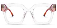 Najwa - Square Crystal Eyeglasses | Vooglam Angle View