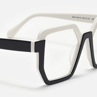 Mixon - Unique Black & White Designer Glasses | Vooglam Design Details