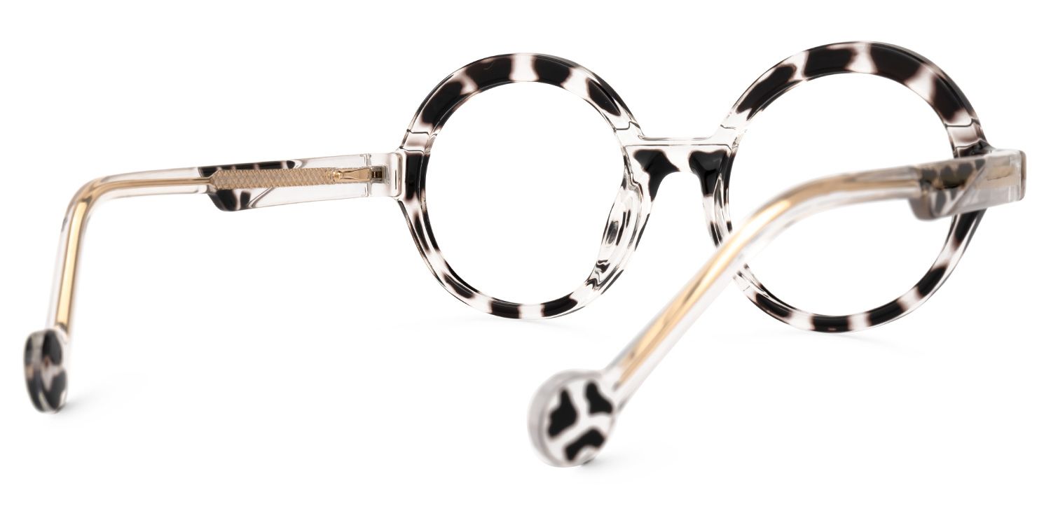 Baback - Round Animal Eyeglasses | Vooglam Side View