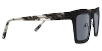 Arnal - Rectangle Black Sunglasses - 4