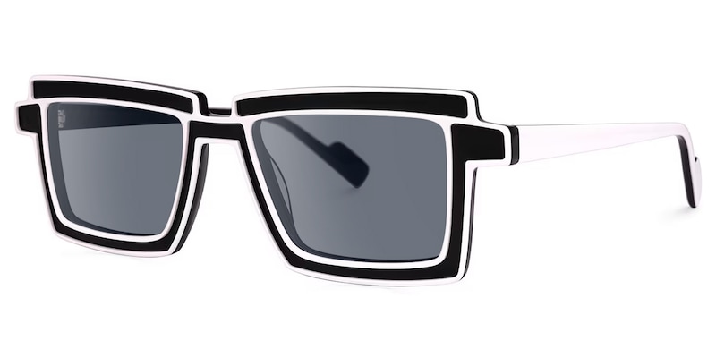 Joselyn - Rectangle Black Sunglasses