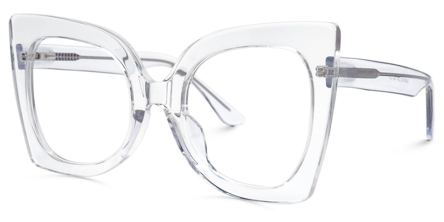 Eilonwy - Cat Eye Crystal Eyeglasses | Vooglam Front View