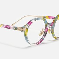 Dylan - Round Multicolor Eyeglasses | Vooglam Design Details
