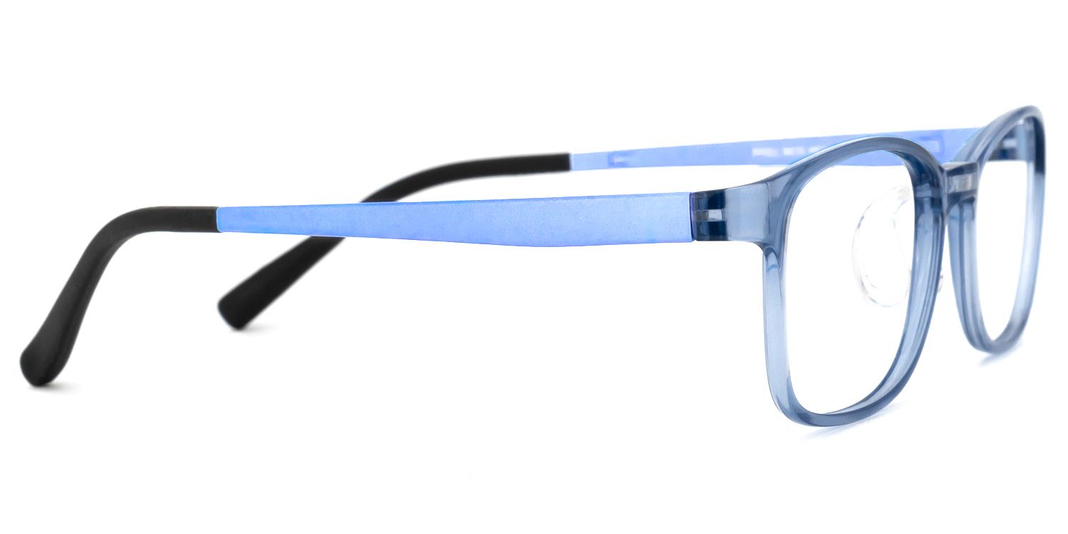 Mateo - Rectangle Blue Kids Eyeglasses | Vooglam 4