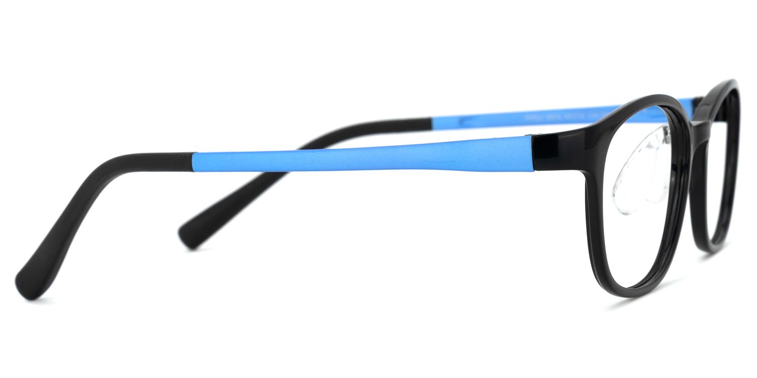 Sebastian - Oval Black Kids Eyeglasses | Vooglam 4