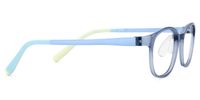 Sebastian - Oval Blue Kids Eyeglasses | Vooglam