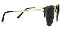 Atalanta - Browline Gold Sunglasses | Vooglam 