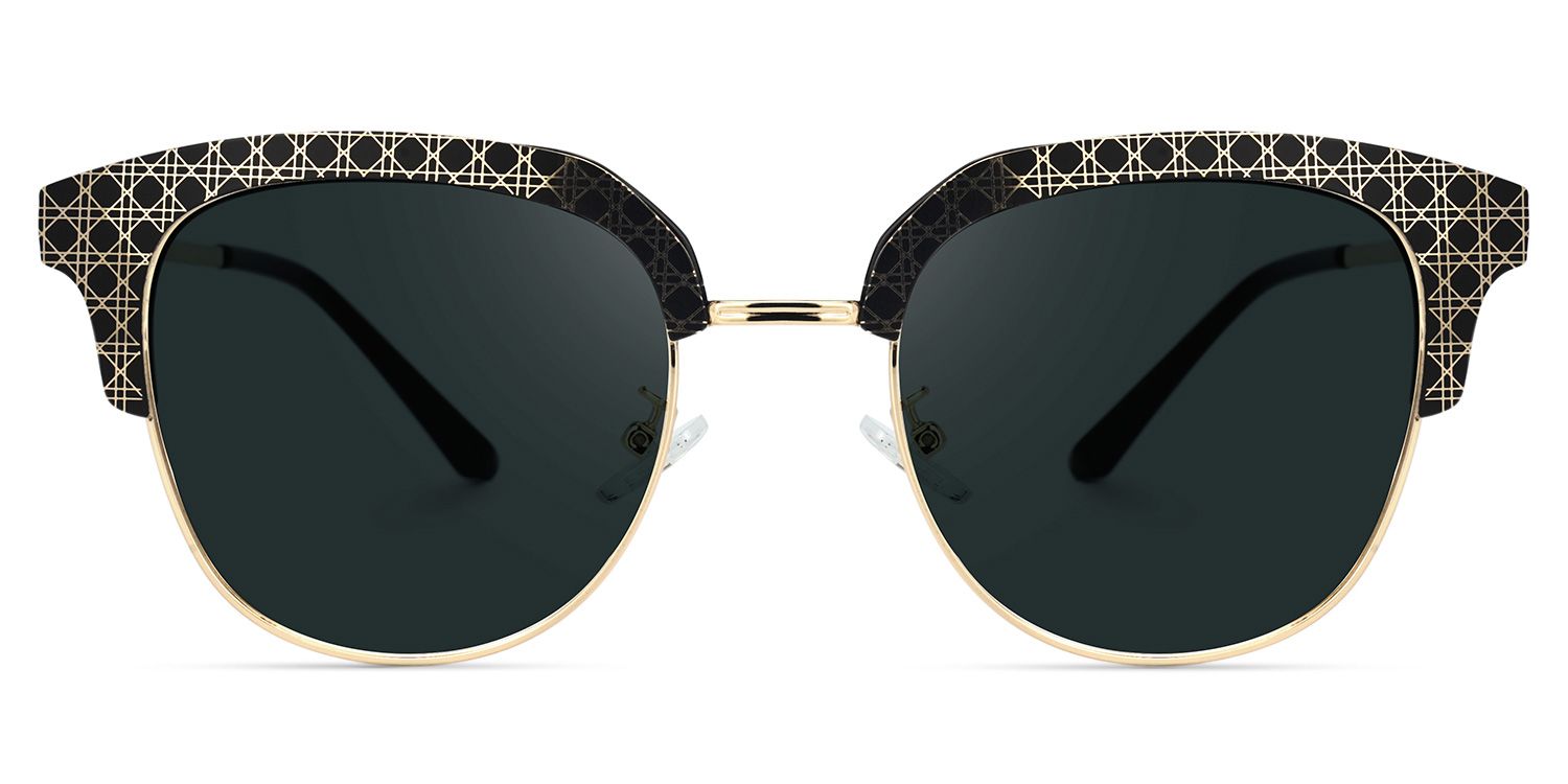 Atalanta - Browline Gold Sunglasses | Vooglam Product Details 1