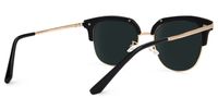 Atalanta - Browline Gold Sunglasses | Vooglam Side View