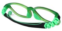 Grayson - Rectangle Green Kids Eyeglasses | Vooglam Side View