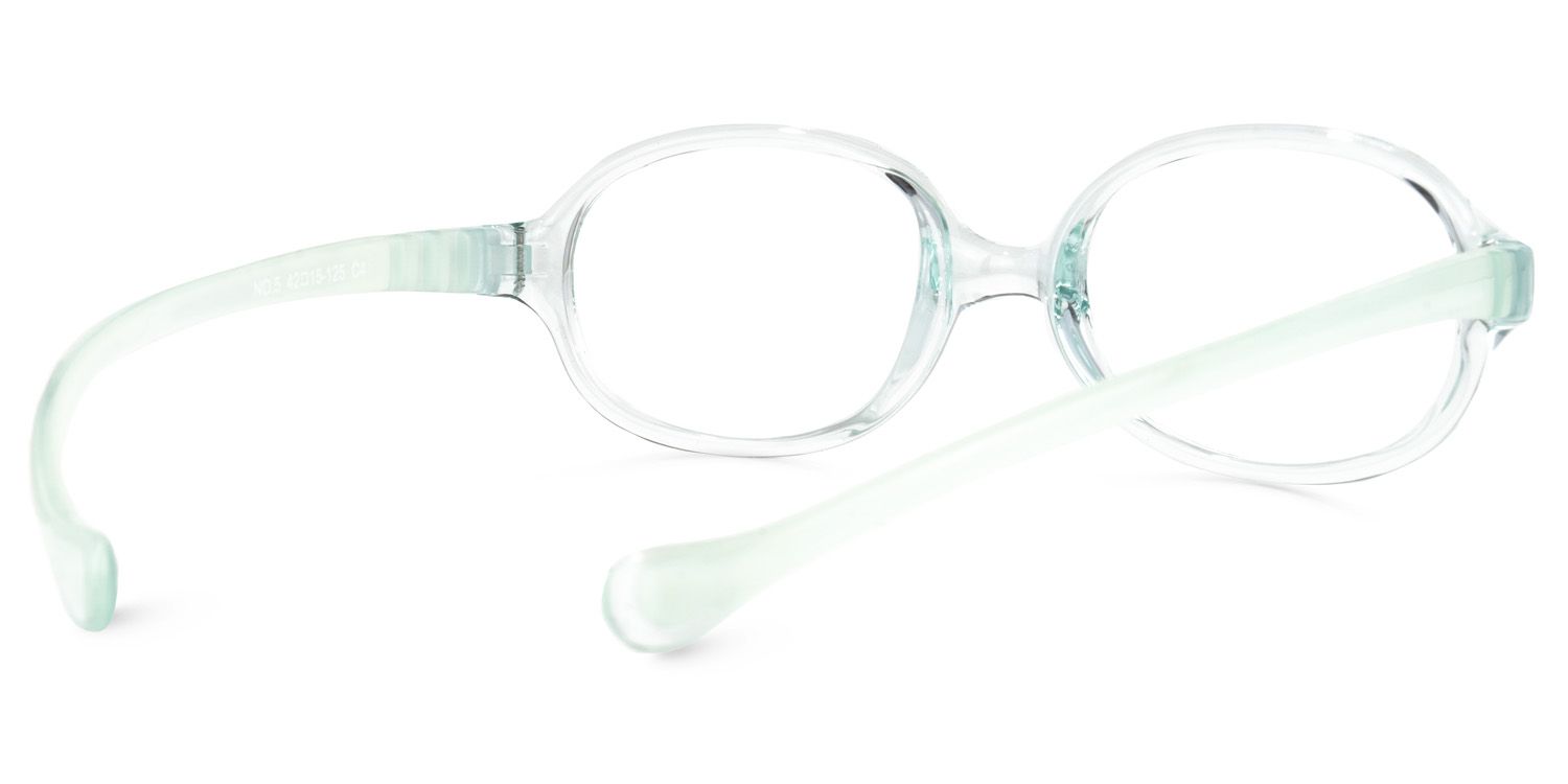 Emersyn - Oval Green Kids Eyeglasses product detail 3