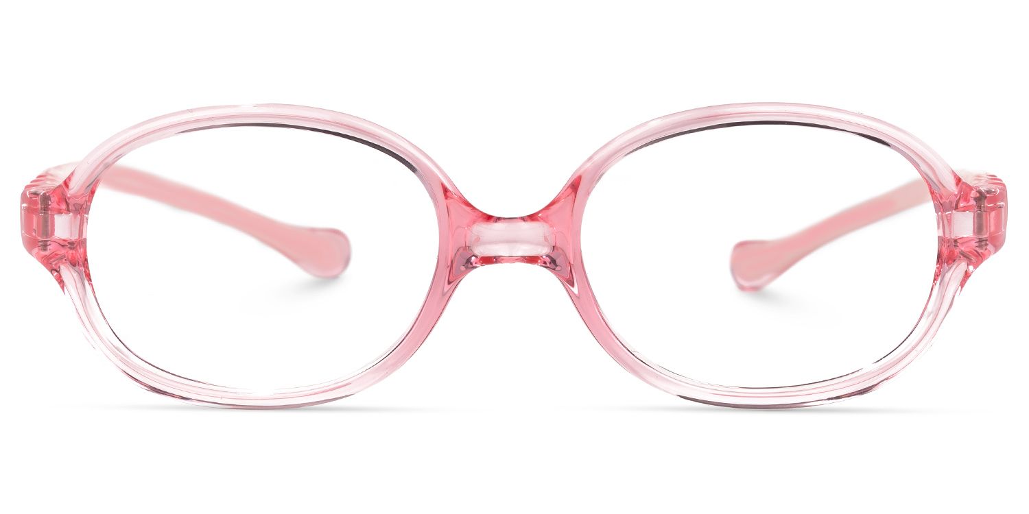 Emersyn - Oval Pink Kids Eyeglasses | Vooglam Angle View