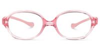 Emersyn - Oval Pink Kids Eyeglasses | Vooglam Angle View