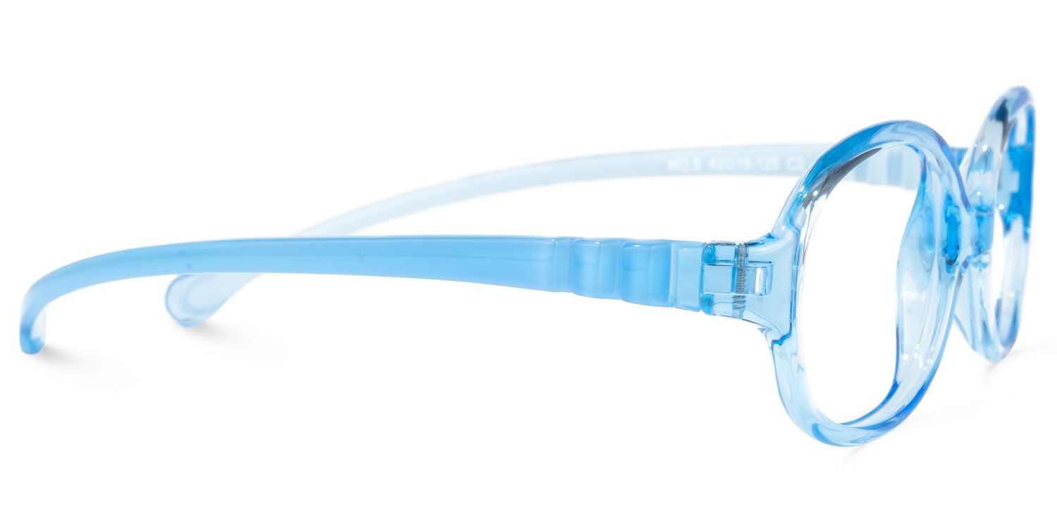 Emersyn - Oval Blue Kids Eyeglasses | Vooglam 4