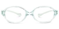 Emersyn - Oval Green Kids Eyeglasses | Vooglam Angle View