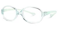 Emersyn - Oval Green Kids Eyeglasses | Vooglam Front View