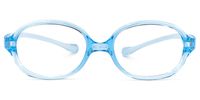 Emersyn - Oval Blue Kids Eyeglasses | Vooglam Angle View